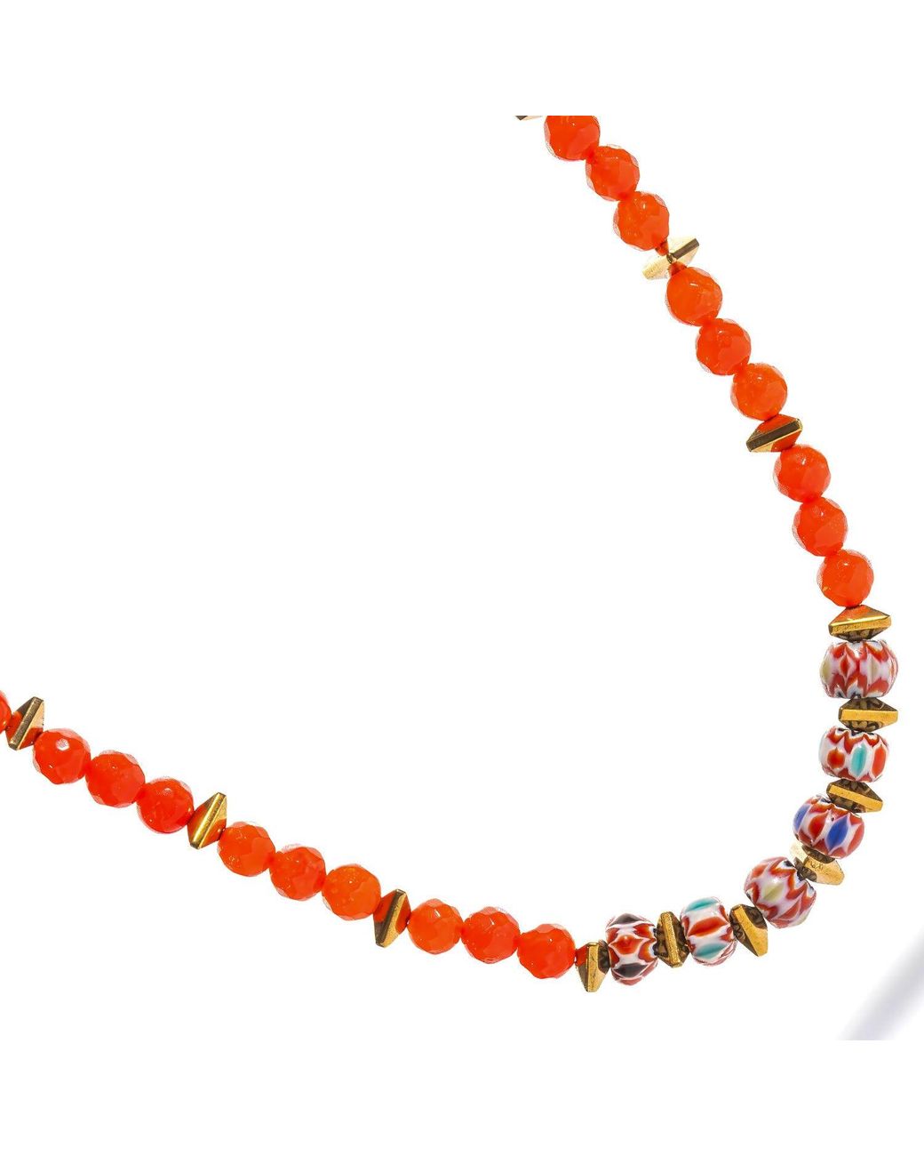 Ebru Jewelry Red Carnelian Fire Energy Beaded Choker