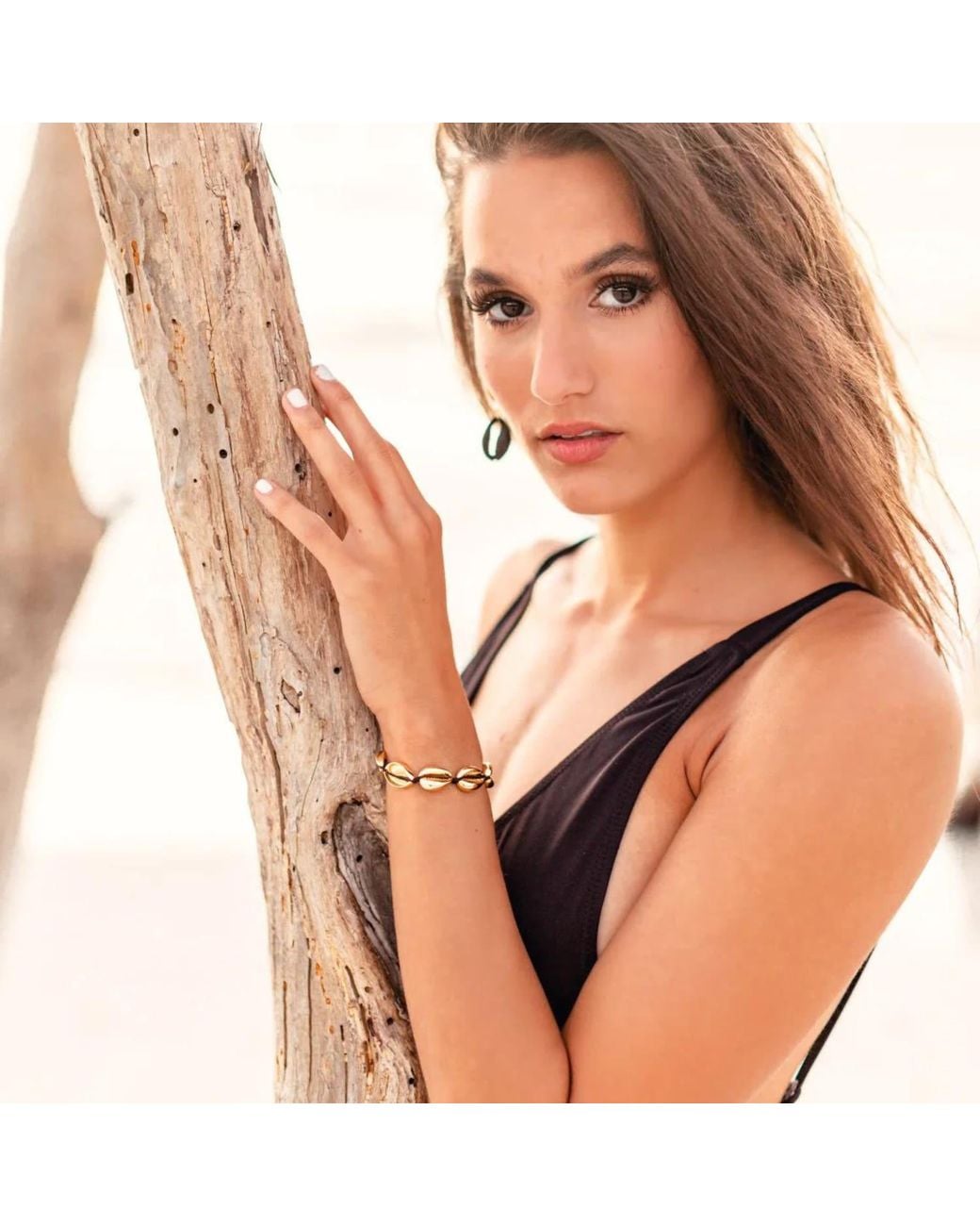 Adriana Pappas Designs Black Mini Shells Bracelet