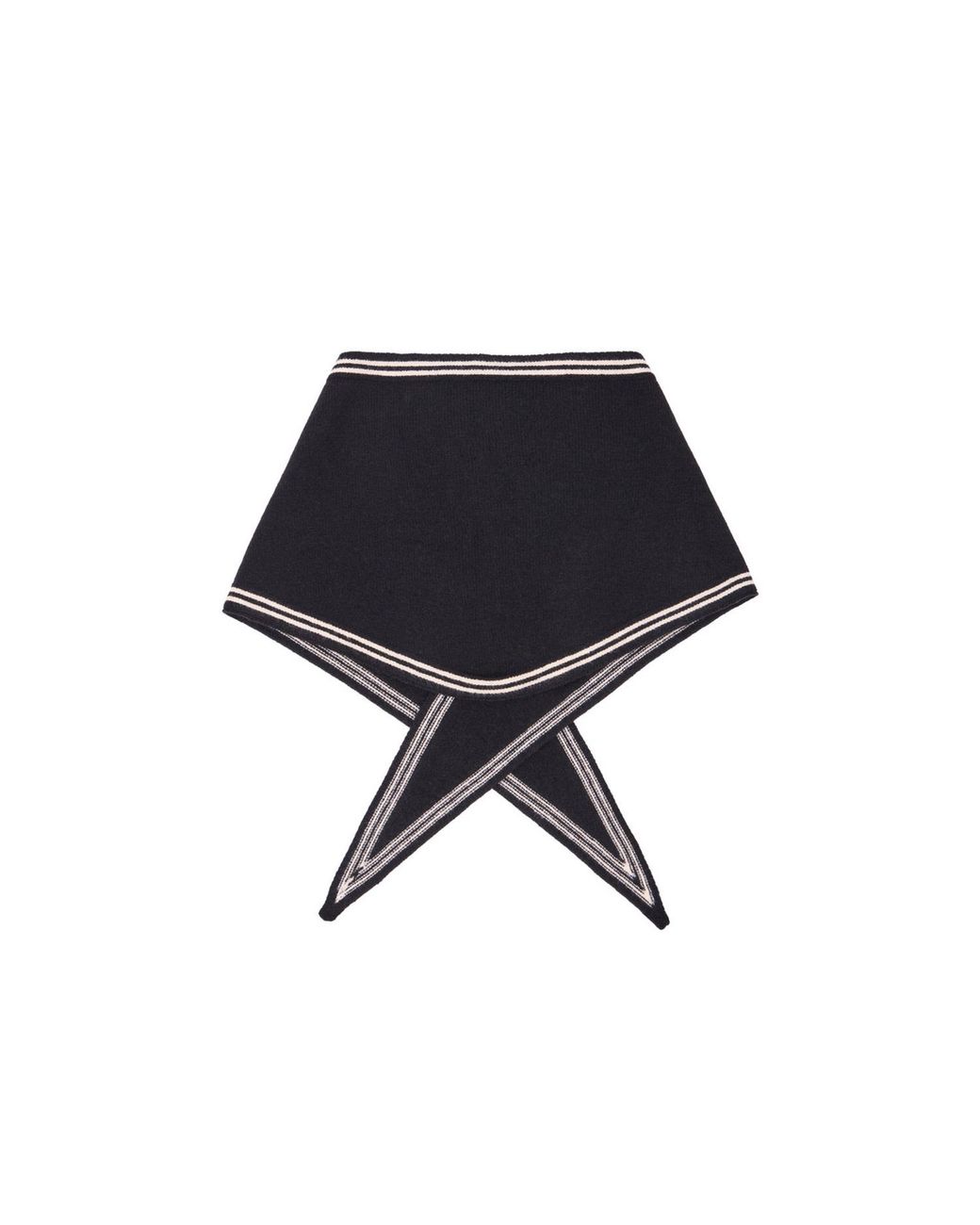 Saachi Black Solid Triangle Scarf
