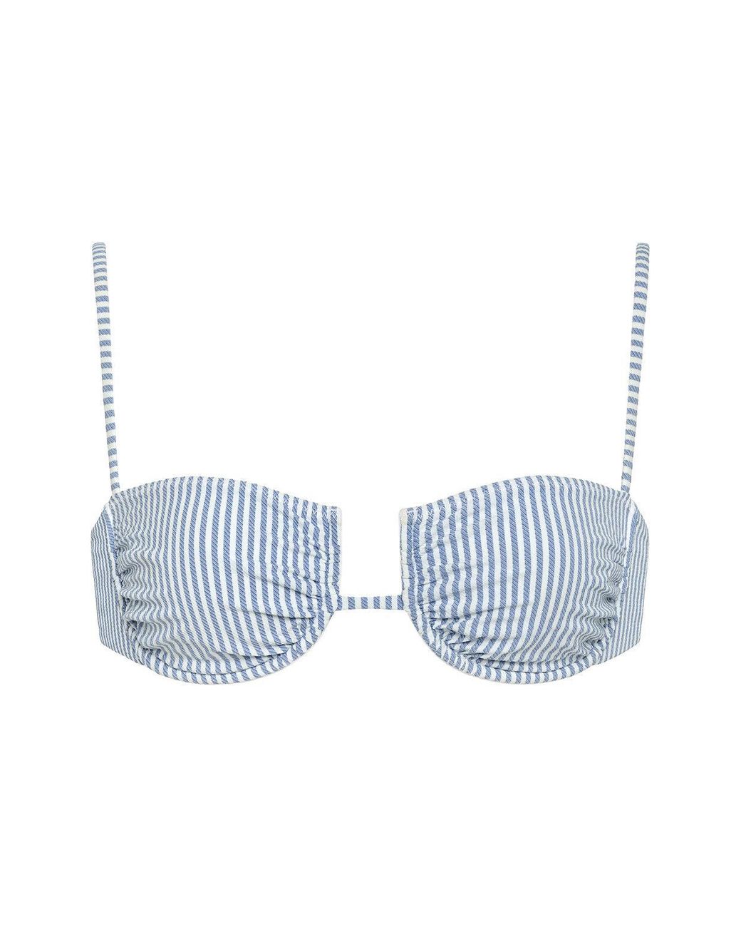 Montce Blue Classic Stripe Simonette Bikini Top