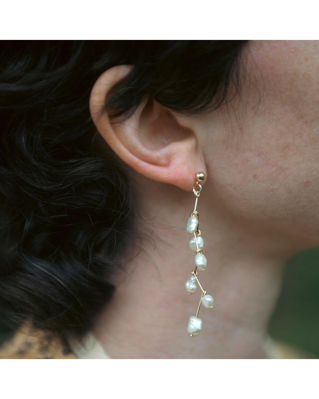 Heartfelt Layers Metallic Tree Branch Chandelier Earrings
