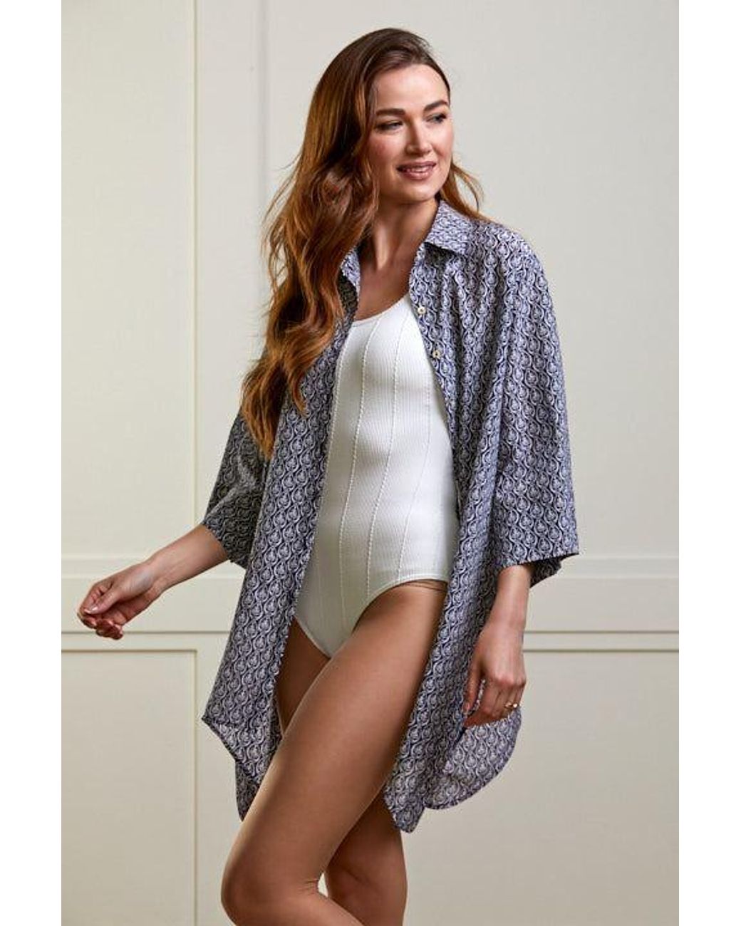 Guinea London Gray Pure Silk Summer Top