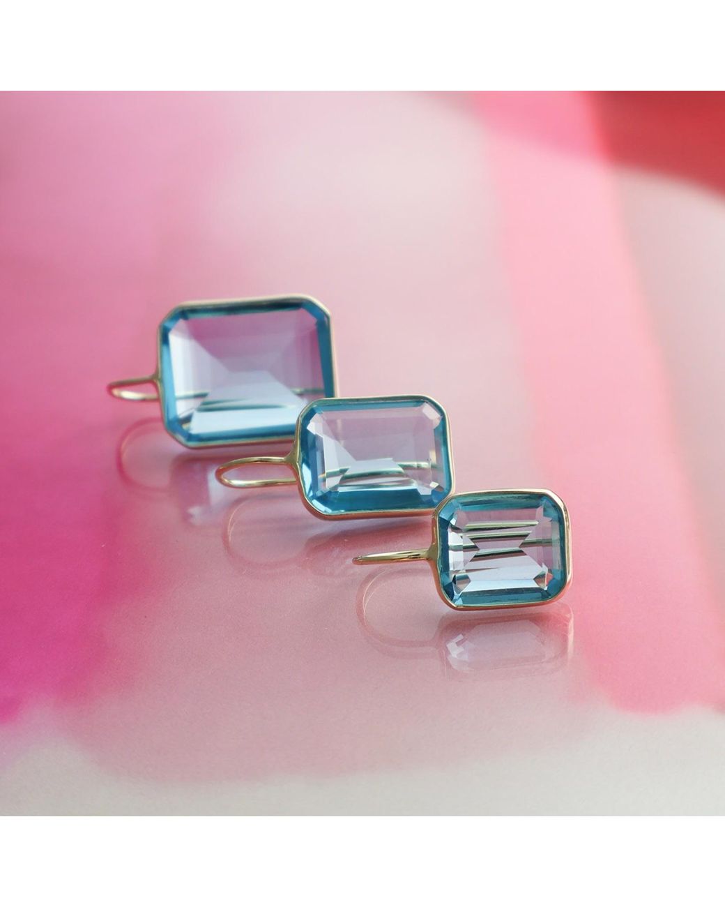 Hye Jane Jewelry Blue Large Gemma Quartz Earrings