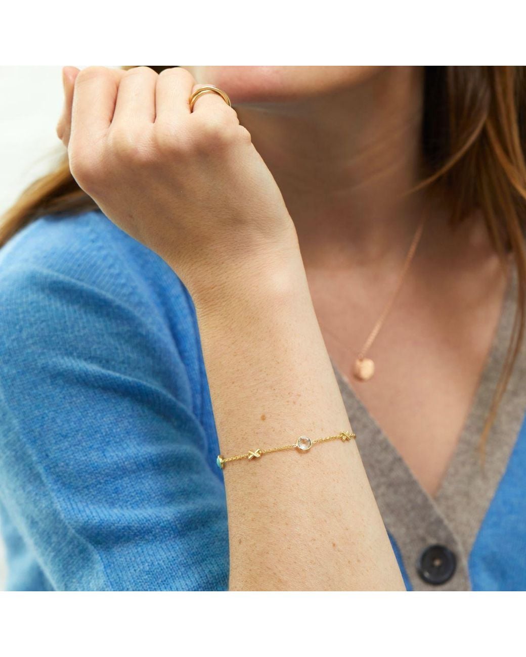 Auree Jewellery Metallic Miramar Love Gemstone Bracelet
