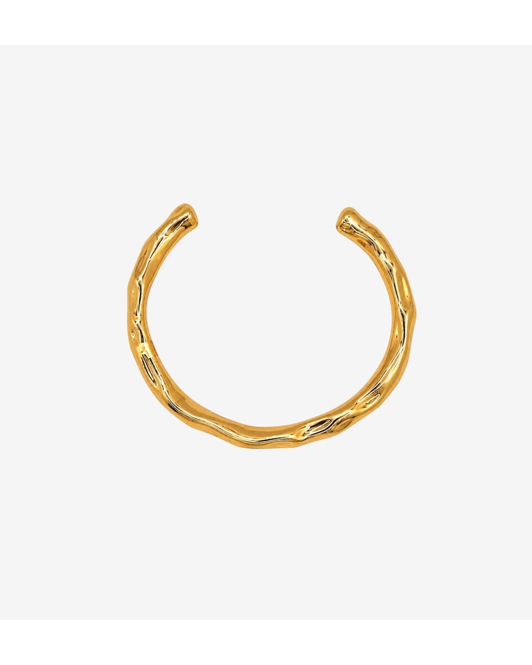 Uchi and Soto Metallic Kin Molten Structured Bangle
