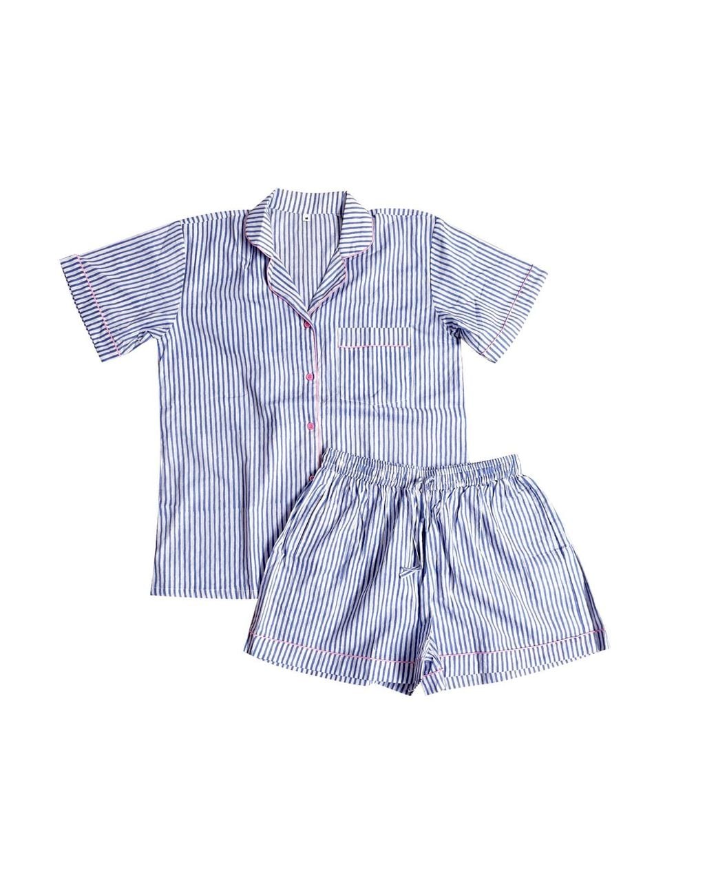 Lilly Loves Blue Stripe Pajama Set