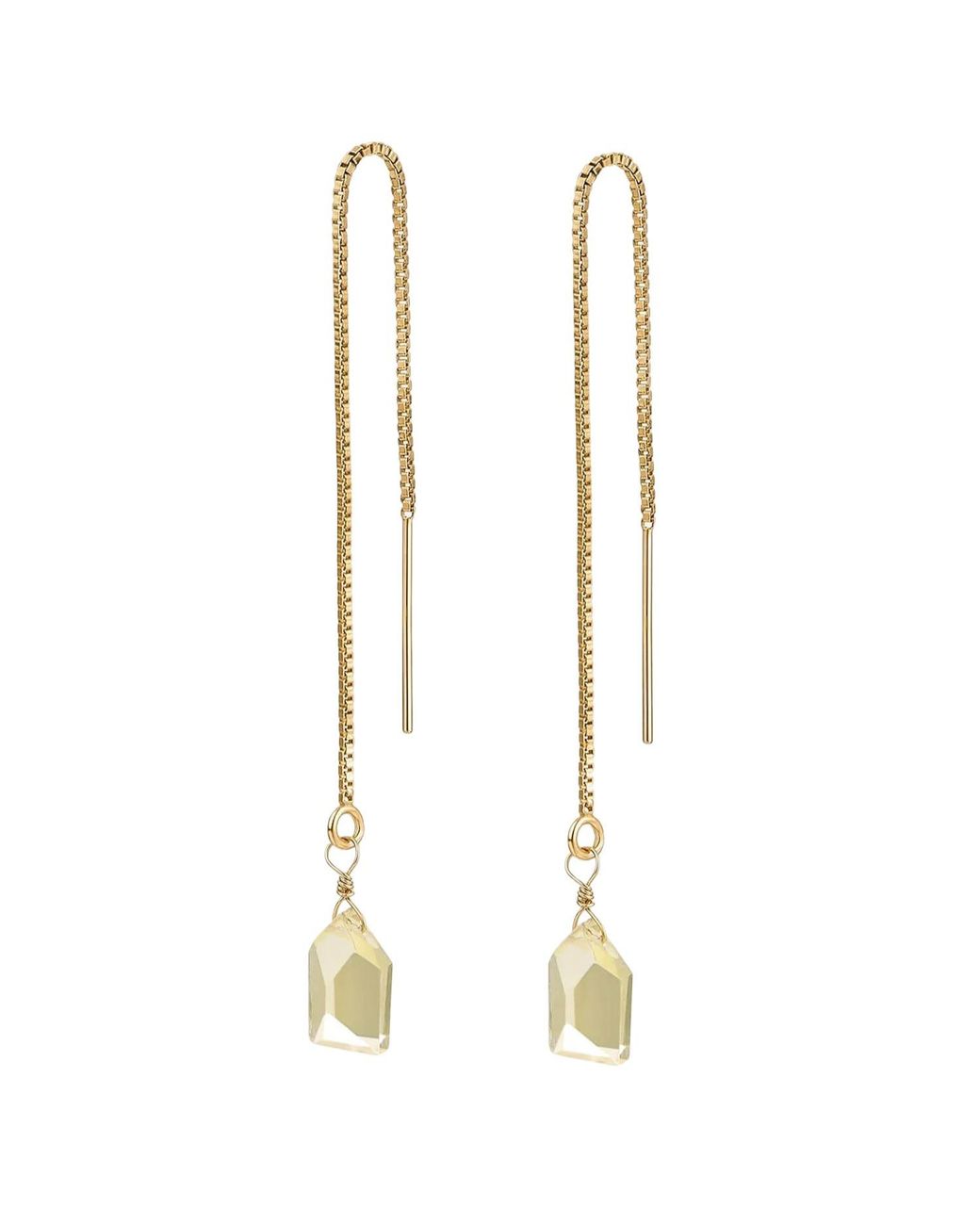 Katy Faye Metallic Tia Lemon Earrings