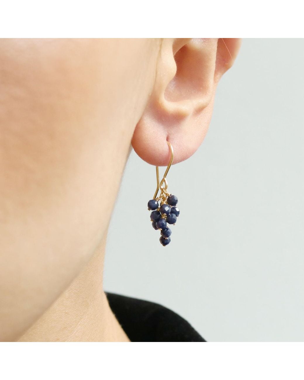 MOUNIR LONDON Blue Sapphire Cluster Earrings