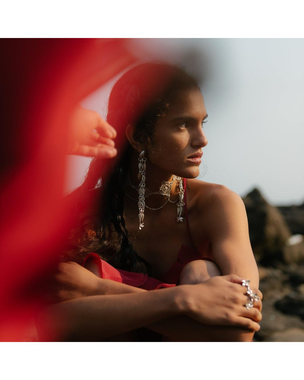 Raxada White The Witch's Hand Earrings