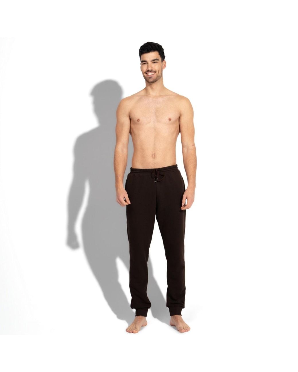 Maison Tangerine Brown Tobacco Premium Cotton Sweatshirt & Joggers Tracksuit Set For