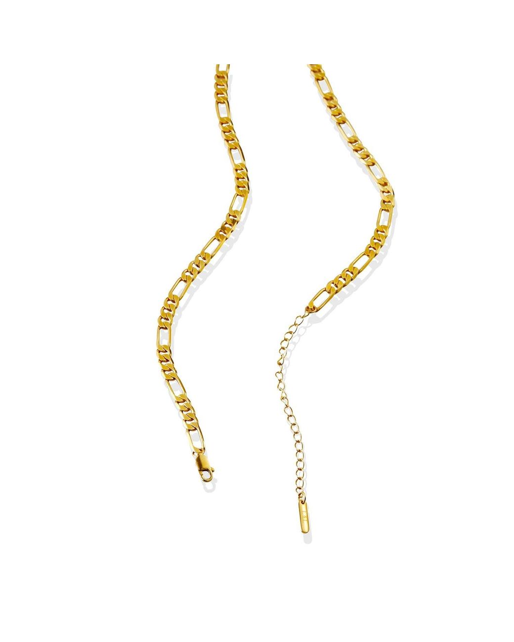 Lait & Lune Metallic Mesa Figaro Chain Necklace