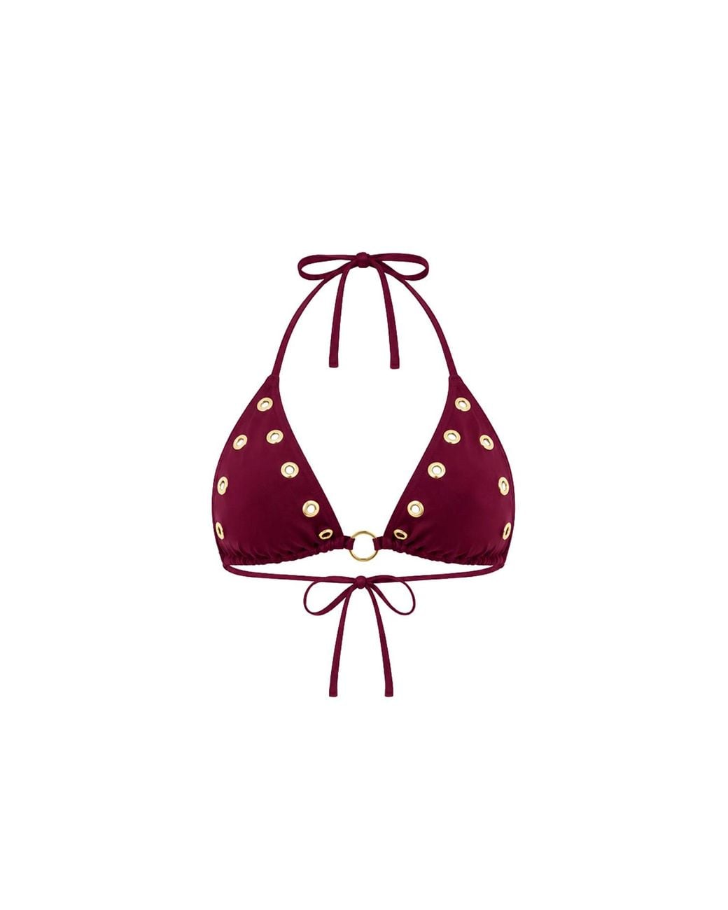 Maui X Lolita Red Classic Burgundy Bikini Top