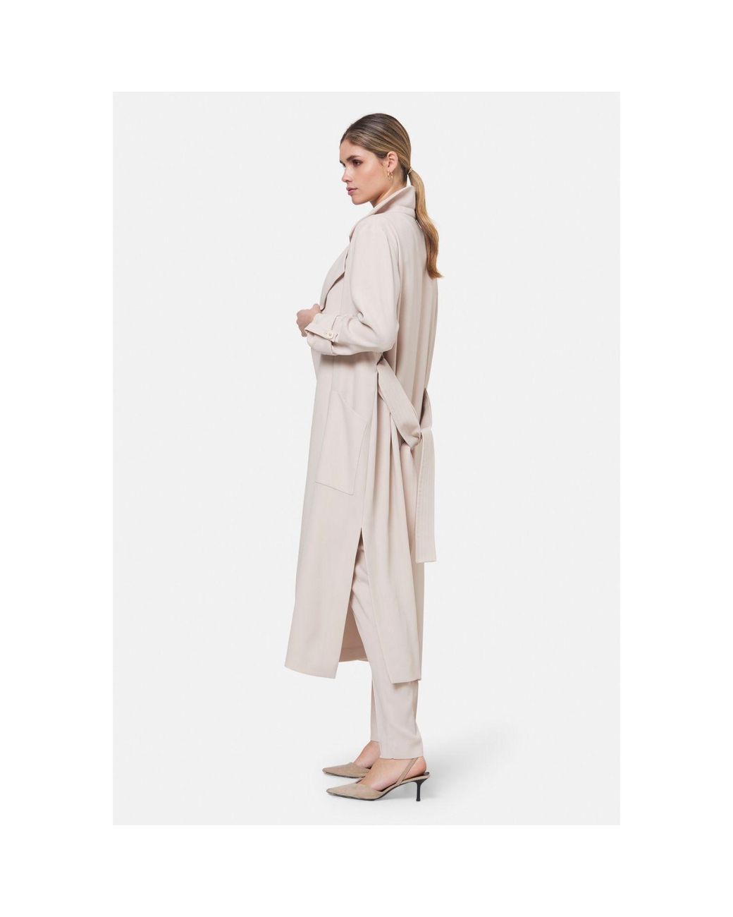 Helen Mcalinden Neutrals Lydiah Natural Pearl Duster Coat