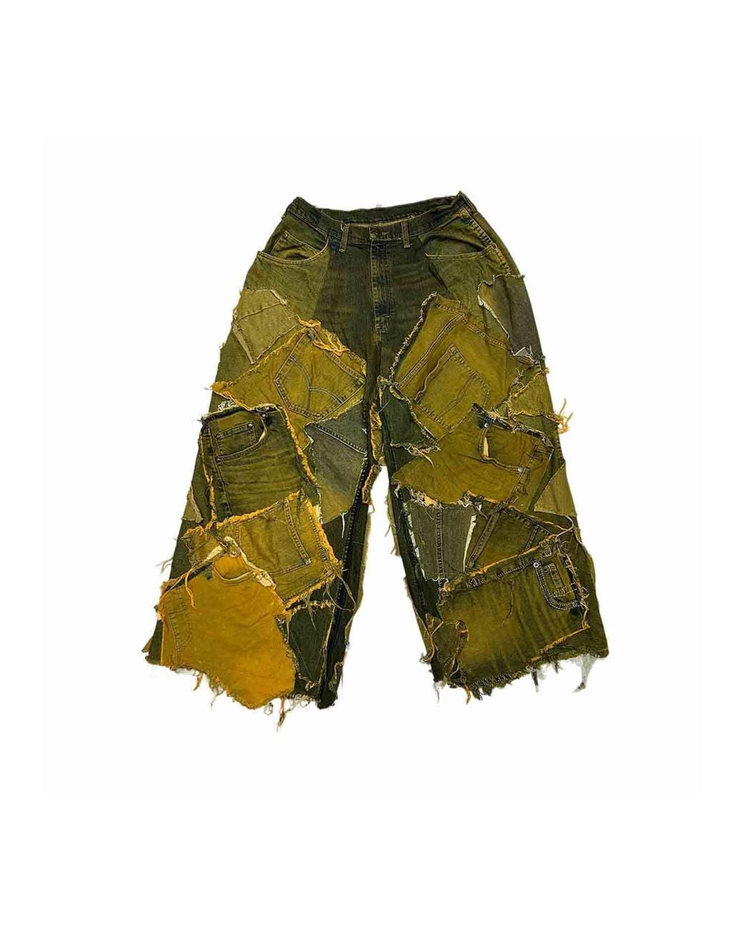 Zasta Studio Green Shred Couture Denim Jeans C New