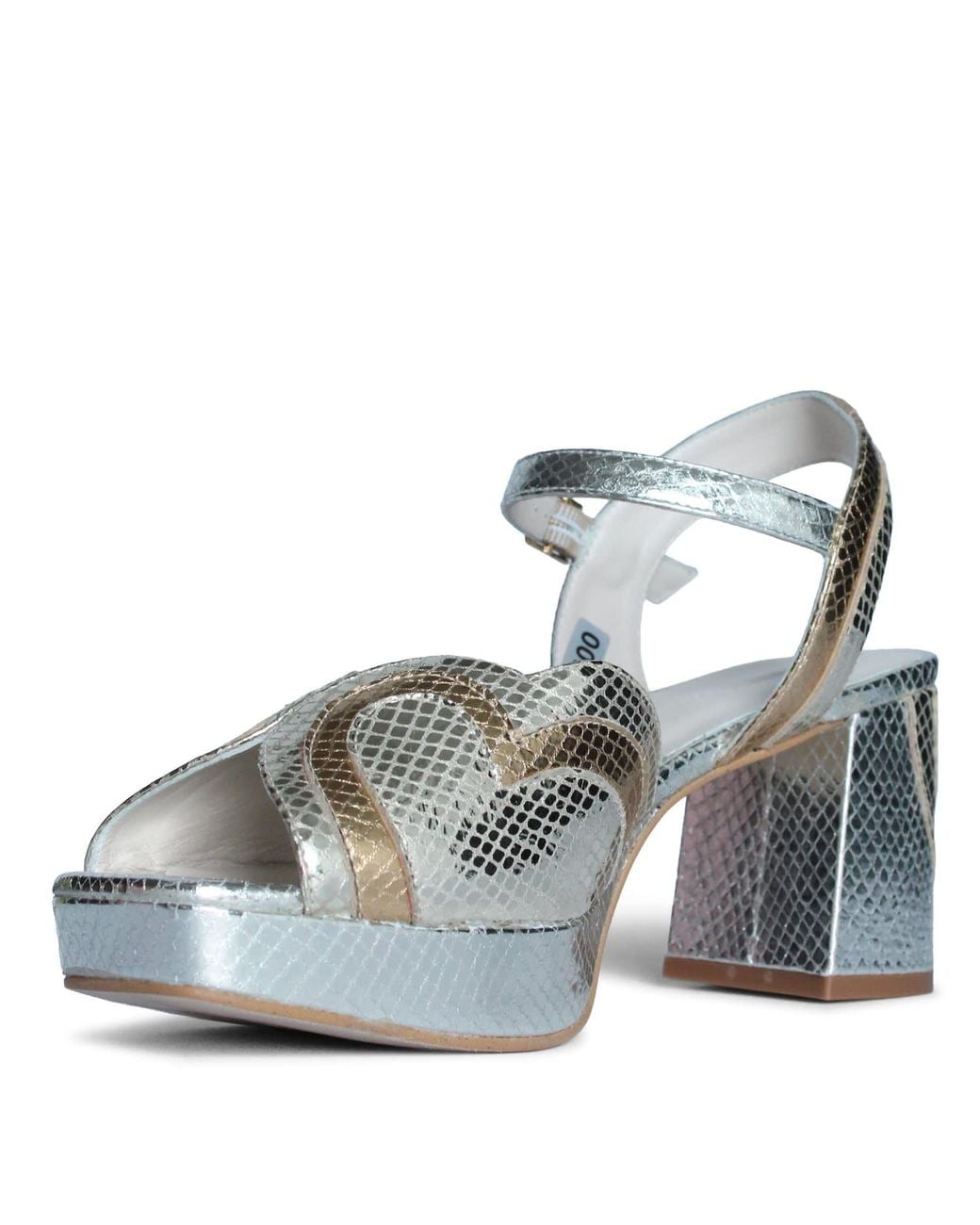 Terry De Havilland Metallic Esme Platform Block Heels