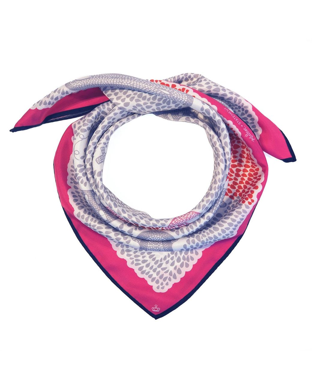 Kueen Purple Silk Scarf