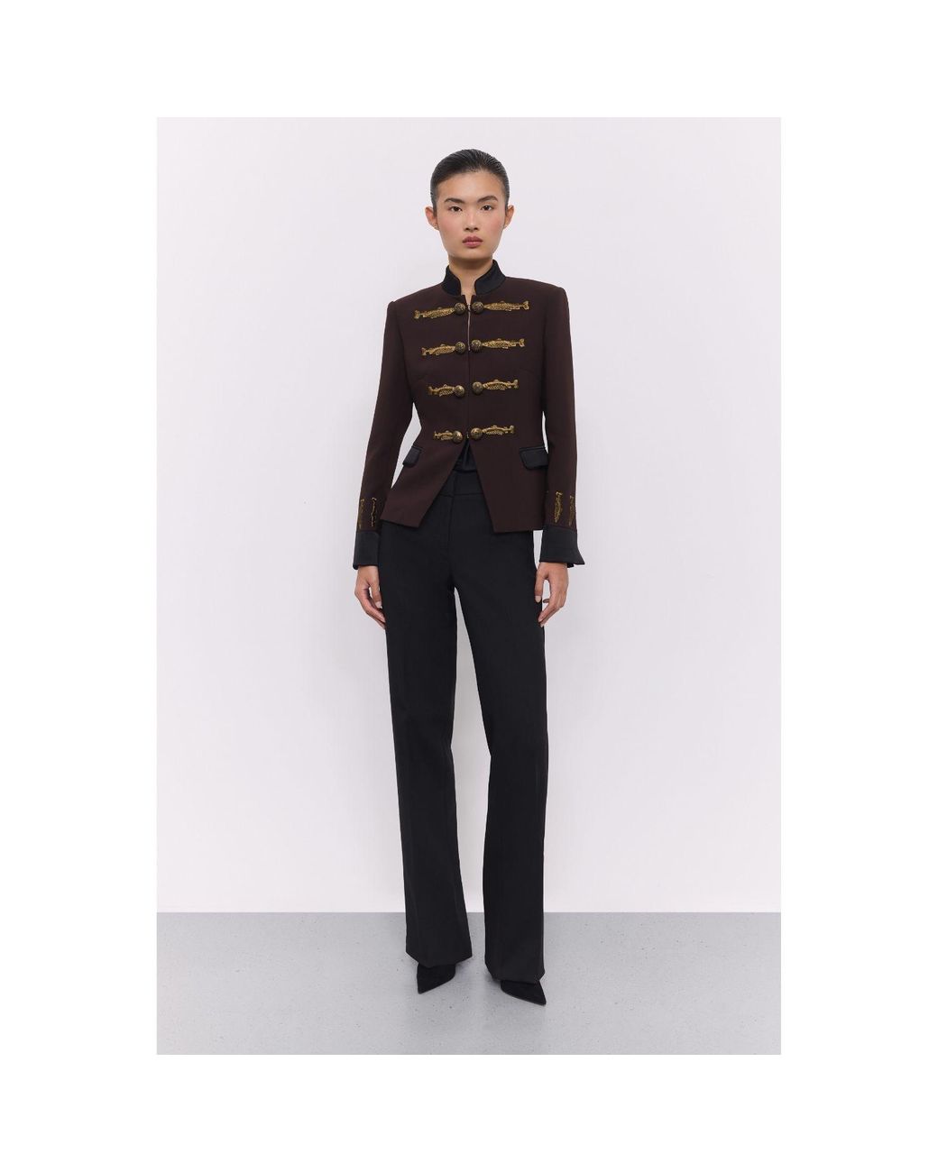 The Extreme Collection Black Military Blazer With Embroidery Nuvola