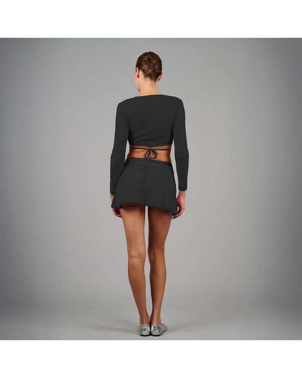 Love and Nostalgia Black Tiny Flip Skirt