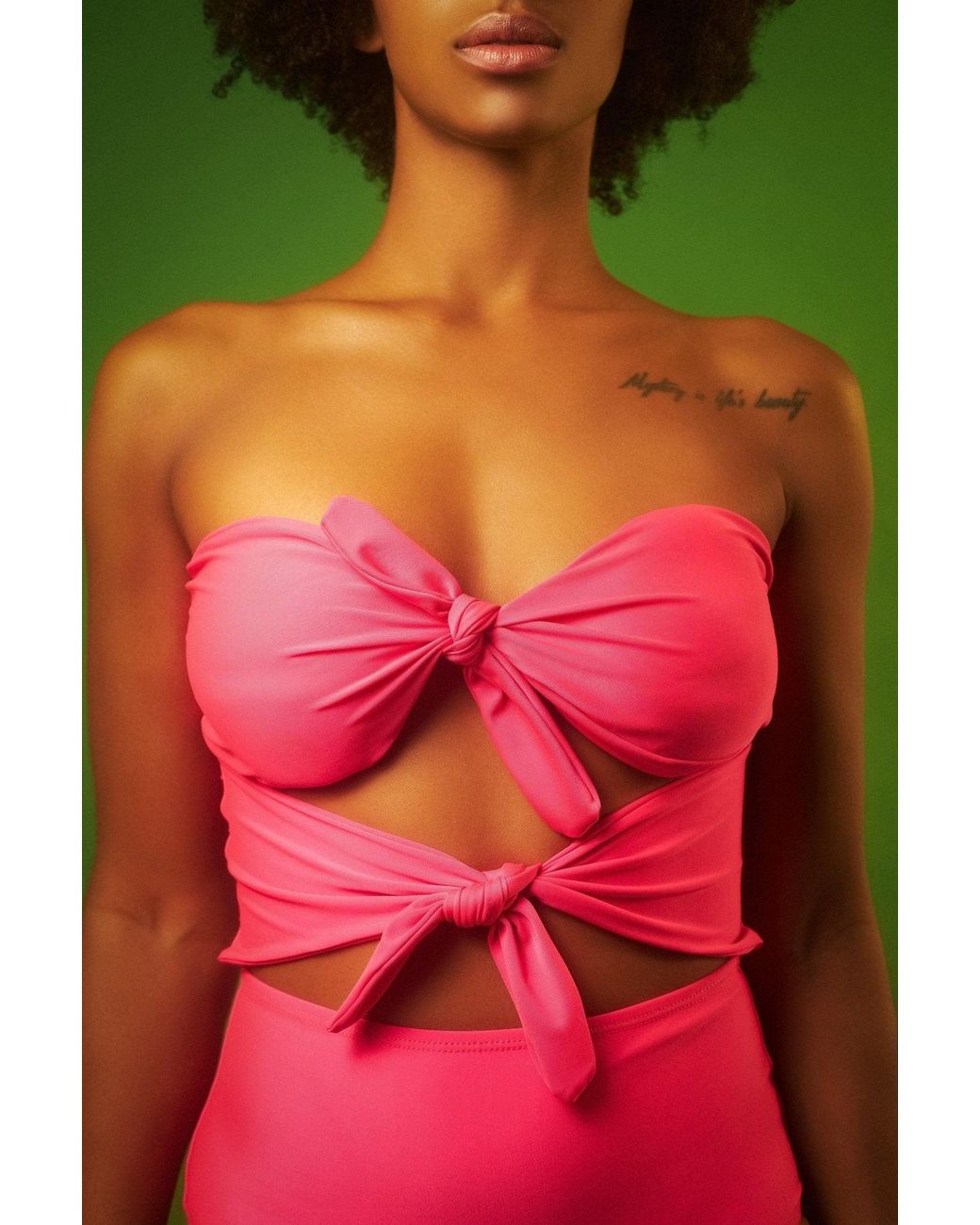Paola Amador Brown Neutrals Nudos Swimwear