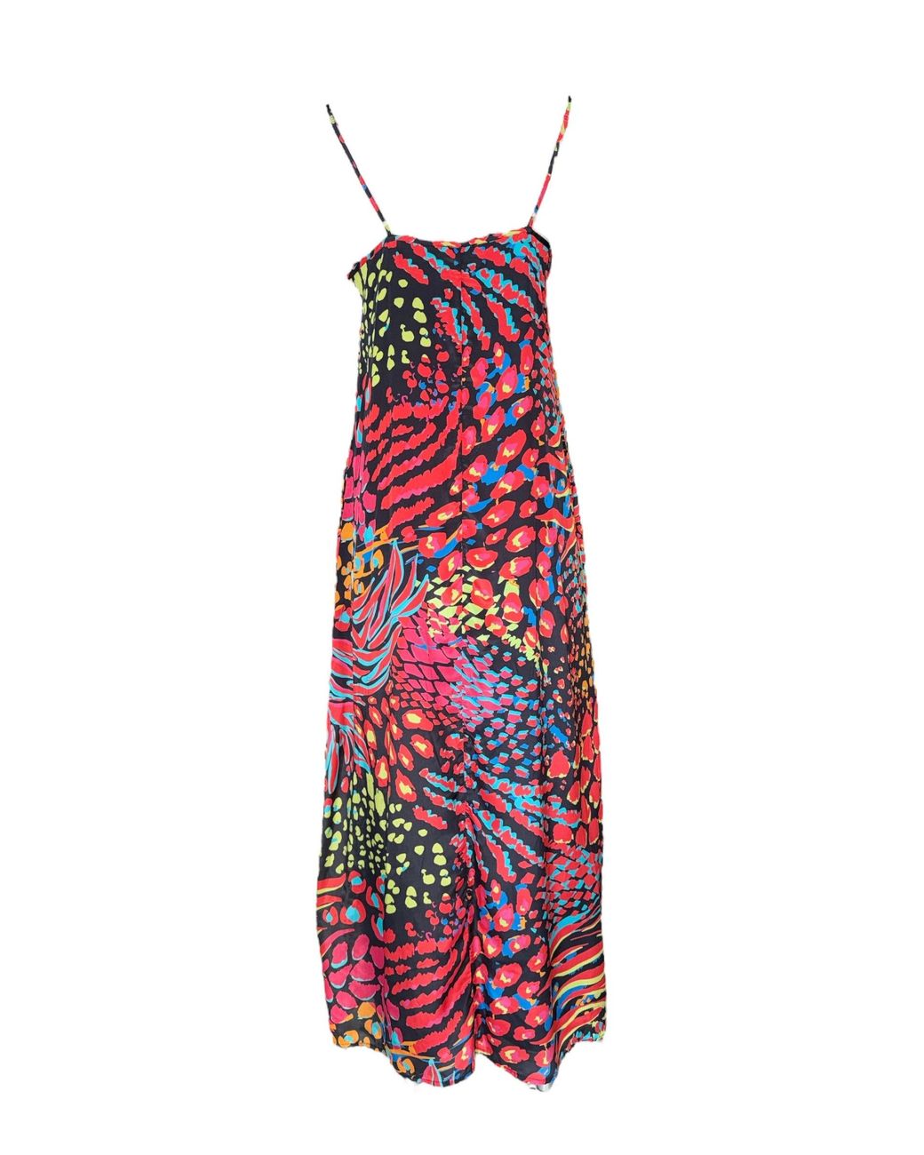 Any Old Iron Red Neon Animal Long Dress