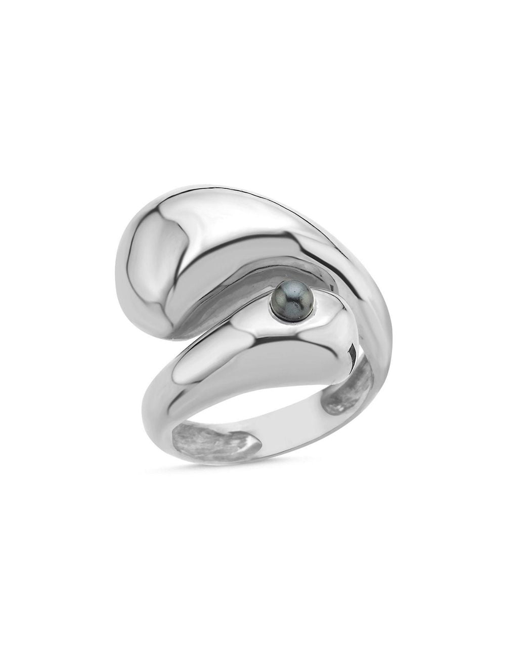 LINYA JEWELLERY Metallic Bersa Large Pearl Ring