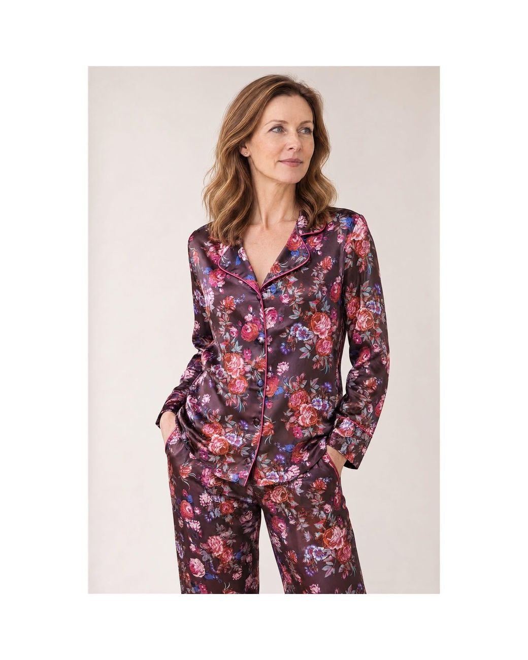 Oh!Zuza Red Lullaby Long Silk Pyjama