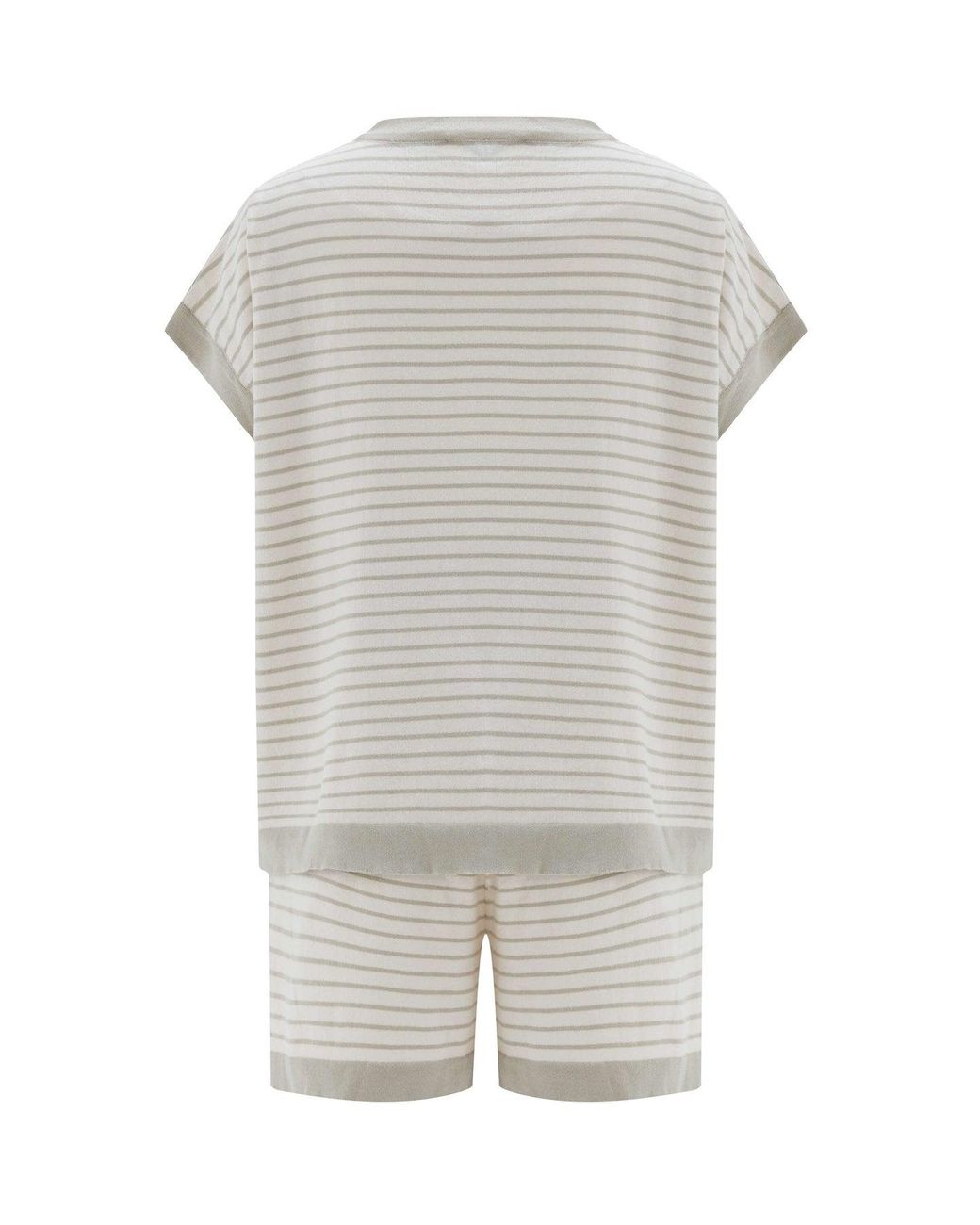 Peraluna Gray Vera Knitted Blouse & Shorts Matching Set