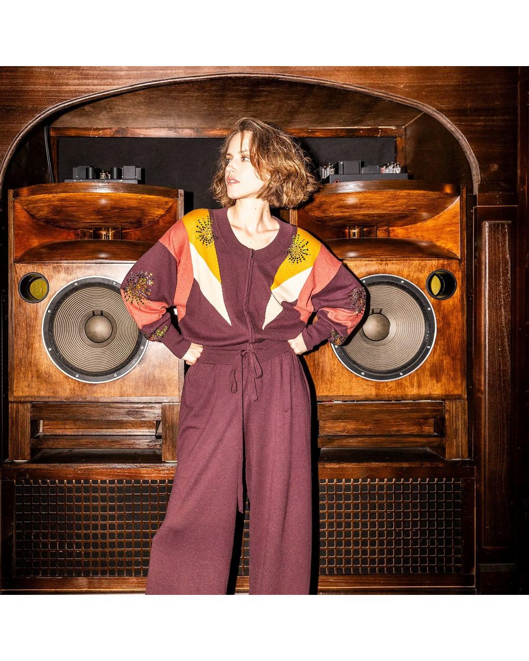 Maison Wanda Purple Starburst Jumpsuit