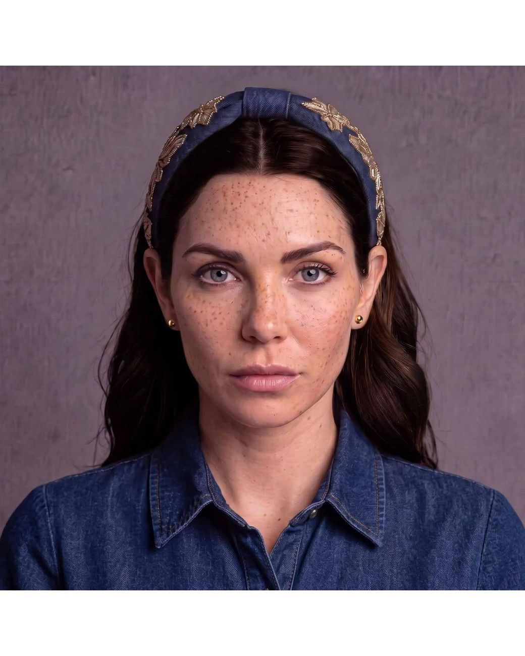 VETKA Blue Headband Midnight Bloom