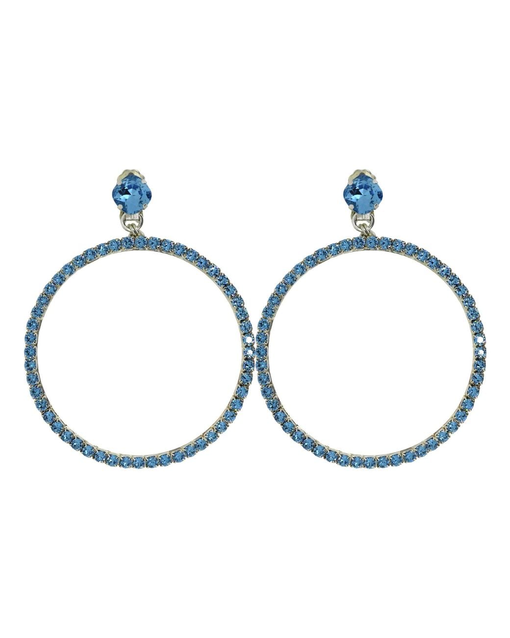 Vicki Sarge Blue The Large Hoop Earrings