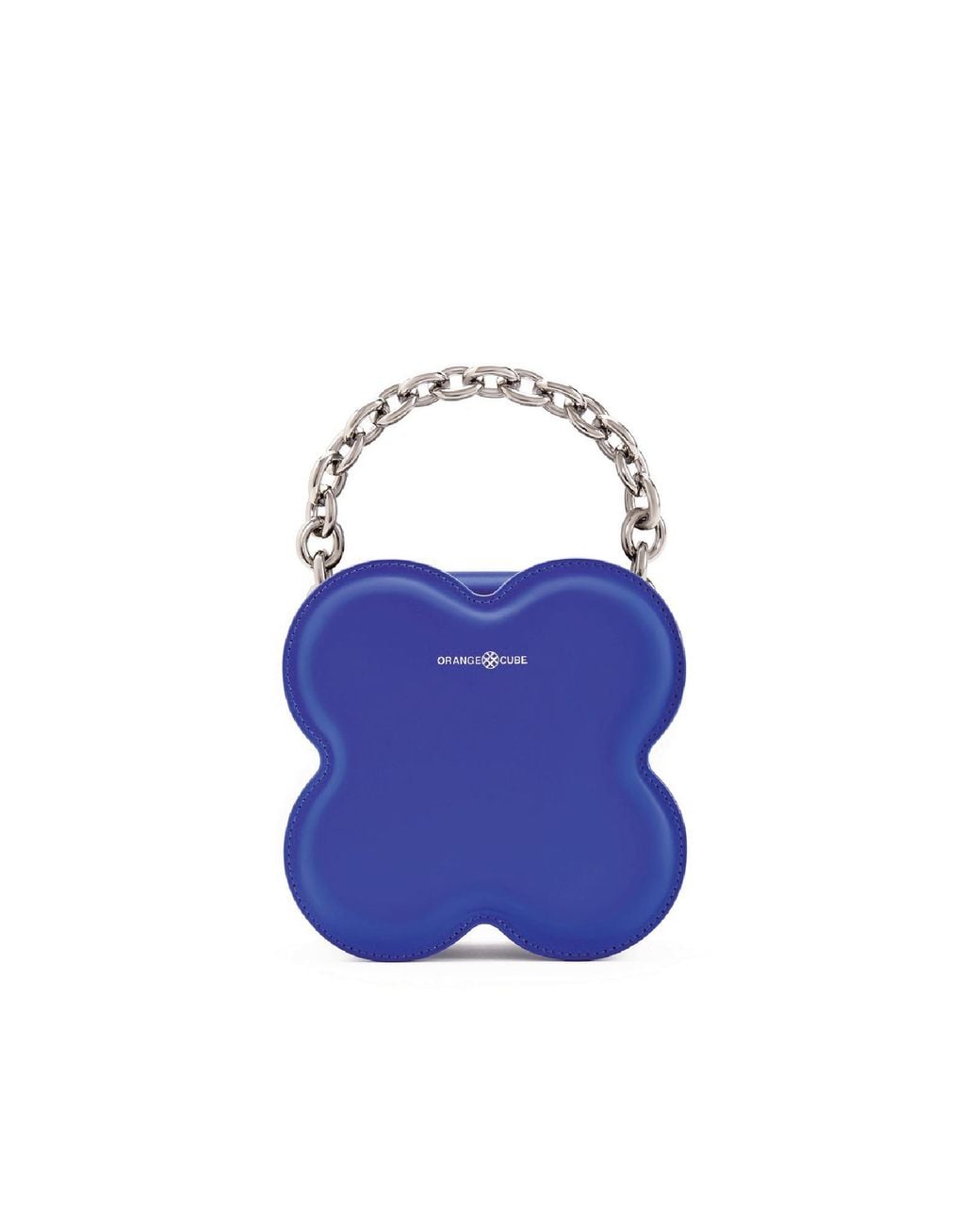 Orange Cube Blue Large Lucky Clover Handbag
