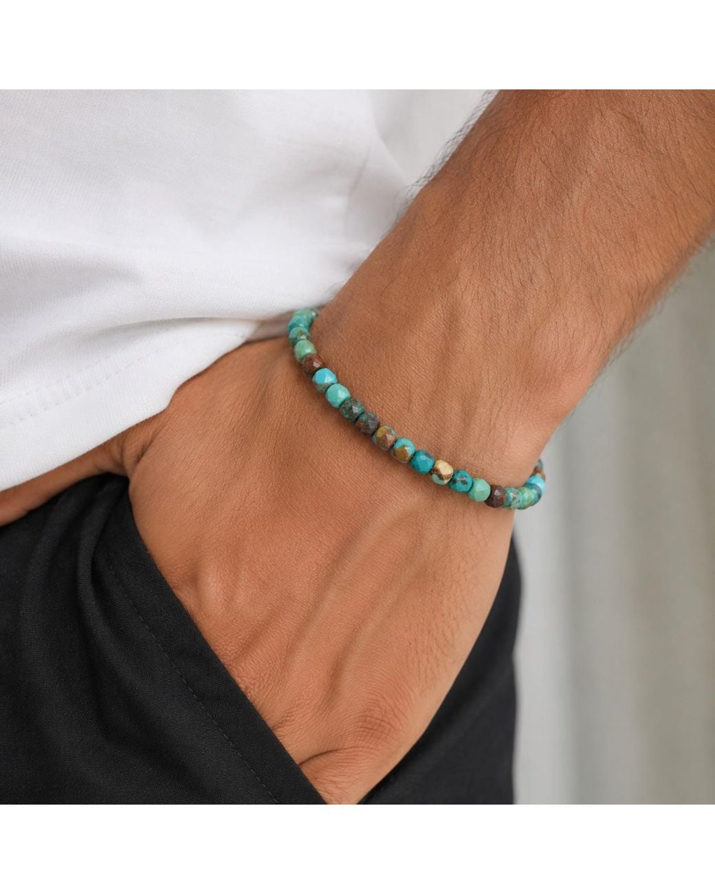 Mineralgems•Studio Blue Kingman Bracelet for men