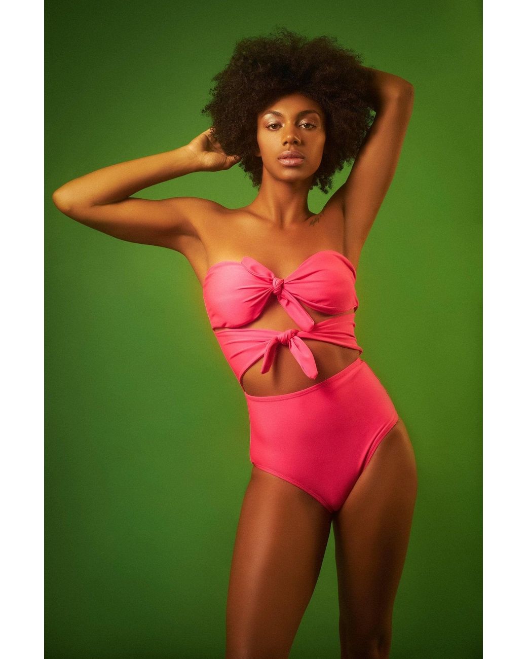 Paola Amador Brown Neutrals Nudos Swimwear