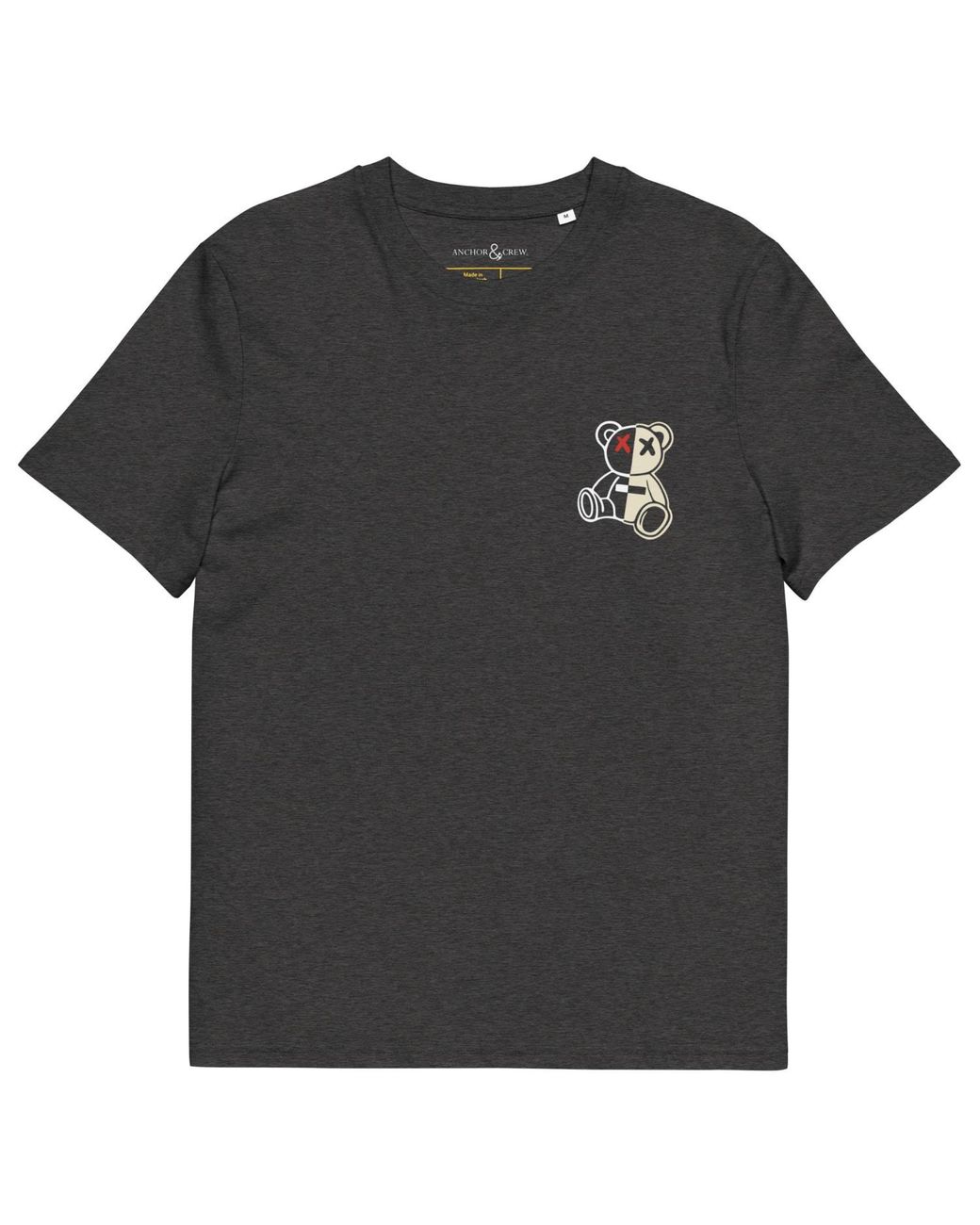 Anchor and Crew Black Heather Four Busy Doing Nothing Editions Organic Cotton T-Shirt