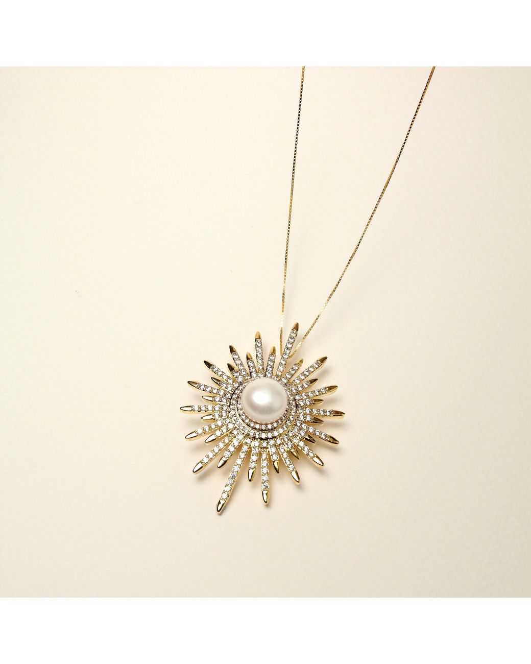 Ninemoo Metallic Solar Radiance Brooch-Pendant