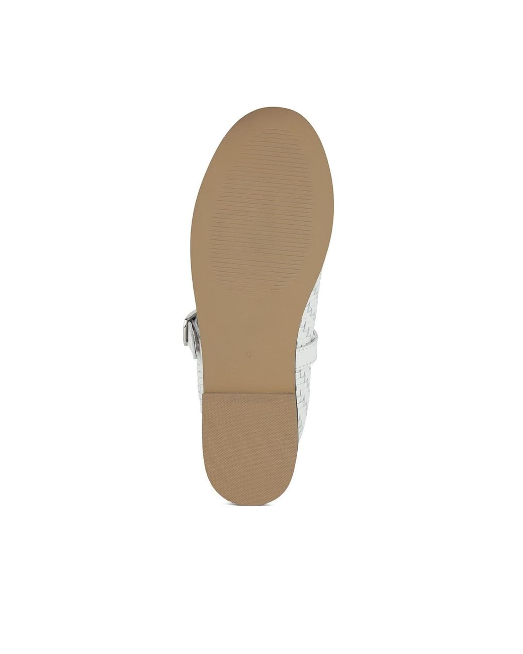 Rag & Co White Nazuka Real Leather Mary Janes