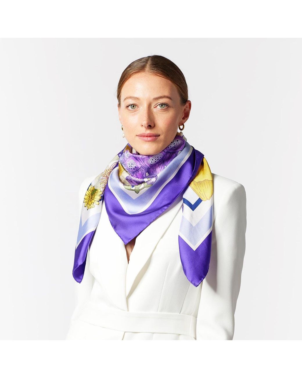Emily Carter Purple The Wild Flower Scarf
