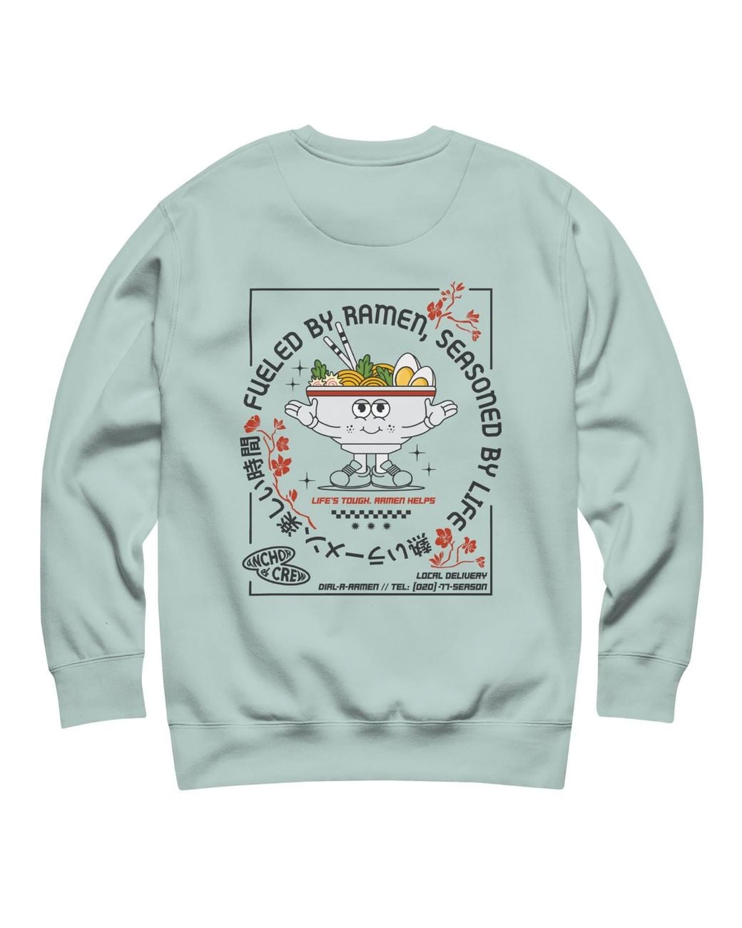 Anchor and Crew Green Ice Ramen House Dial-A-Local Organic Cotton Sweatshirt for men