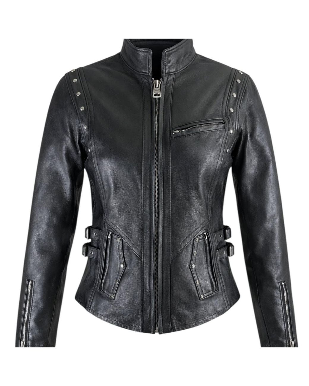 Zasta Studio Green Divinity Hand-Painted Biker Jacket