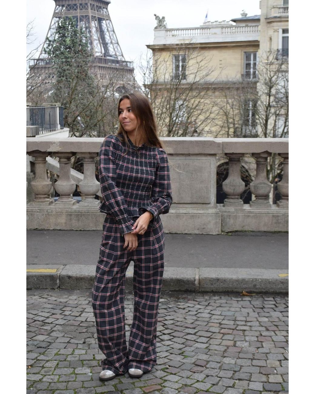 Mind Traveler Black Chia Alia And Checked Blouse