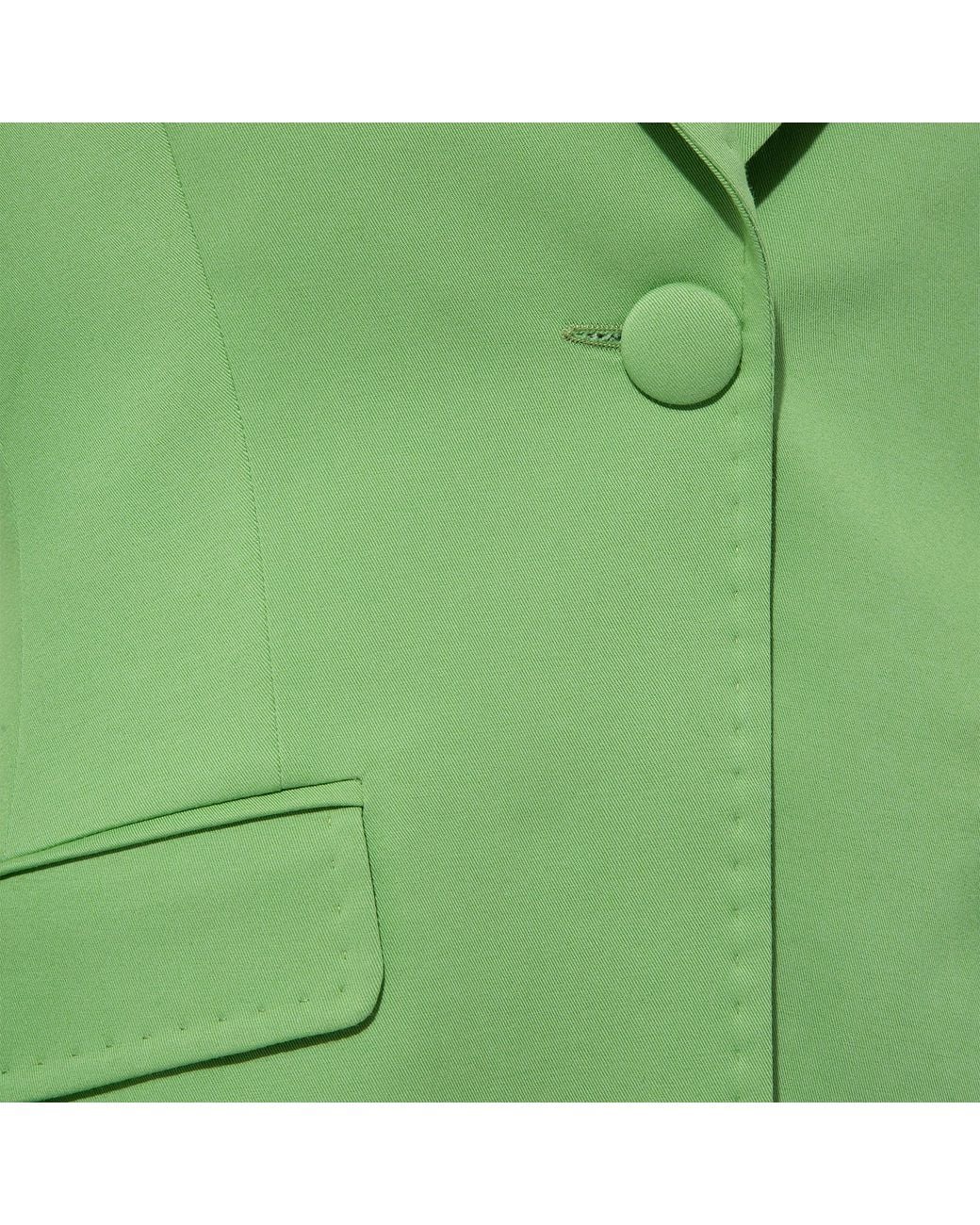 Femponiq Green Puff-Shoulder Tailored Blazer