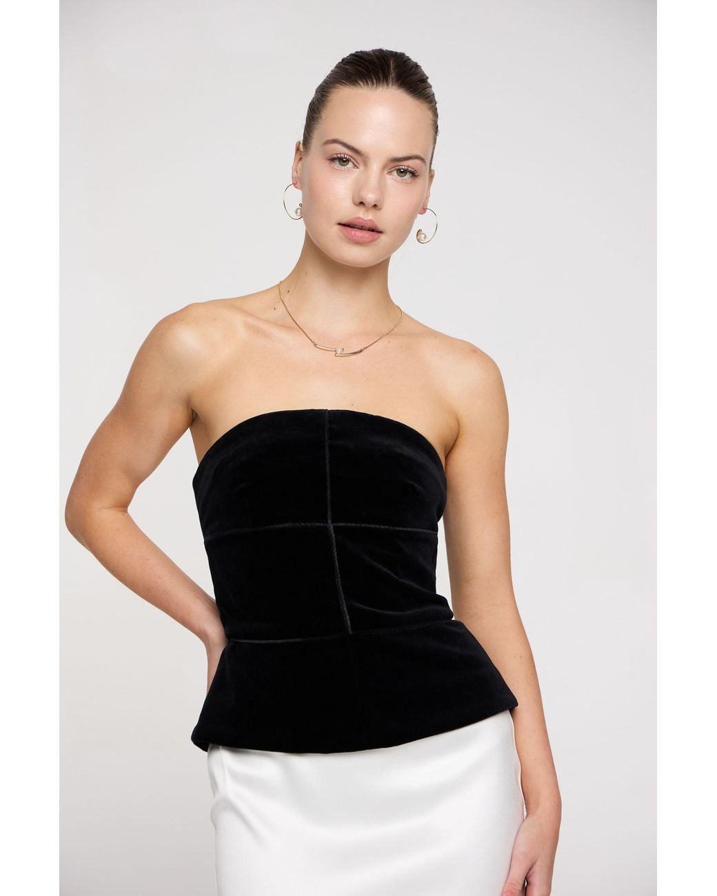 Marieta Yan Black Dahlia Velvet & Satin Dress