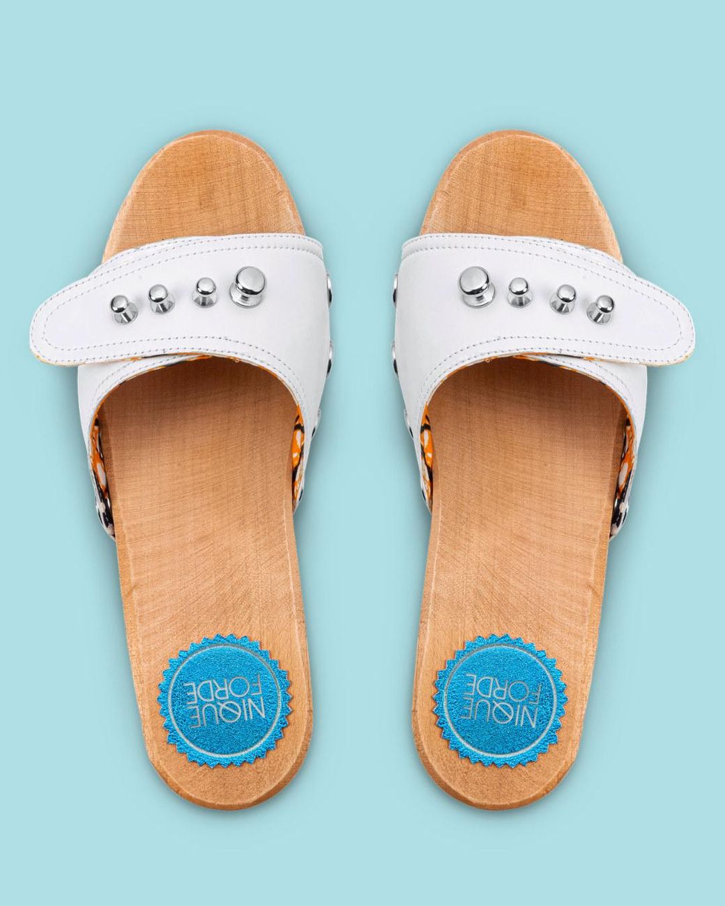 Nique Forde White Cotton Georgie Sandals