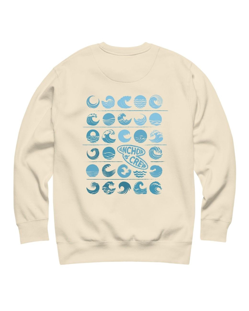 Anchor and Crew Neutrals Natural Surf N Waves Passenger Organic Cotton Sweatshirt