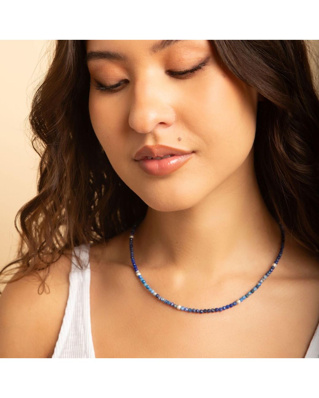 Seven Saints Blue Oracle Of The Deep, Lapis Lazuli Choker Necklace
