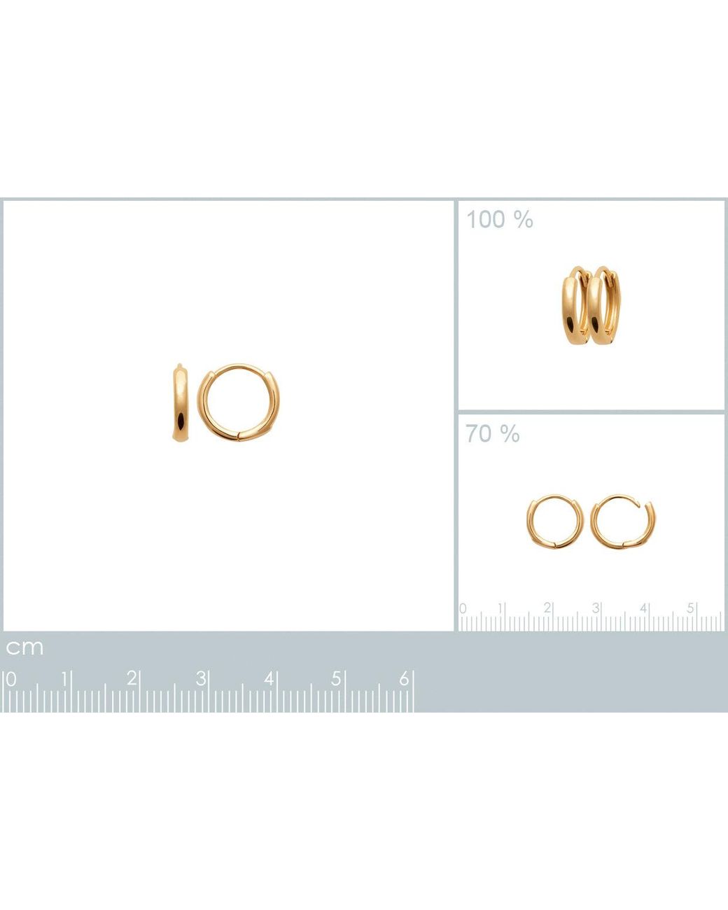 Sophelia Metallic Vermeil Small Round Plain Huggies