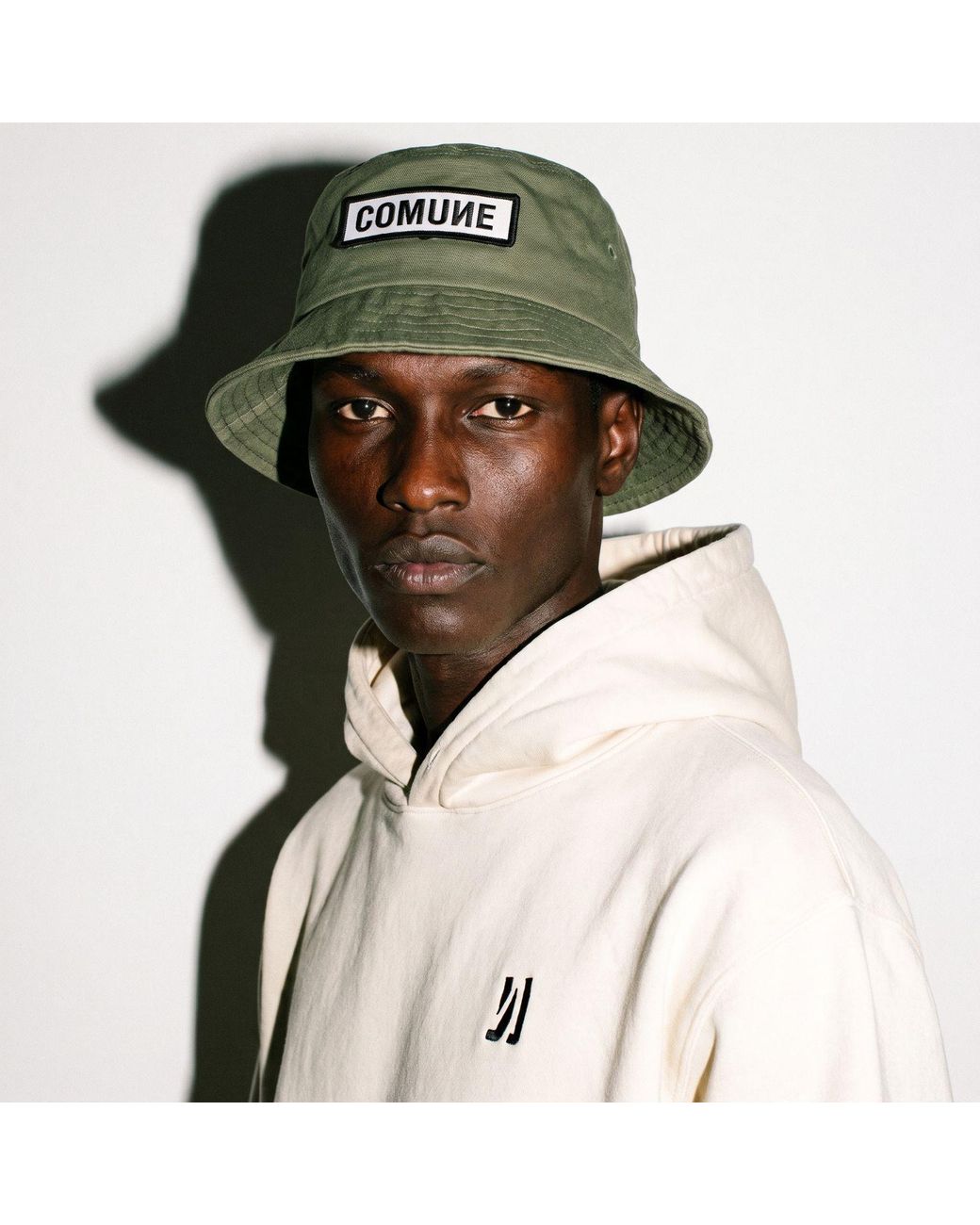 Comune Green Patch Bucket Hat for men