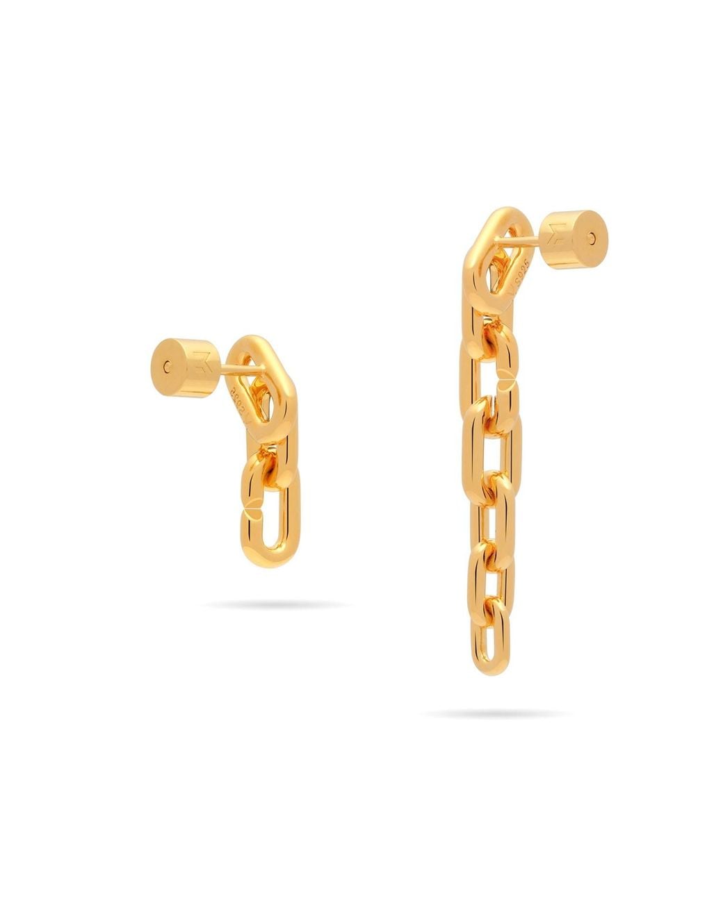 Meulien Metallic Long Or Short Convertible Link Chain Dangle Earrings