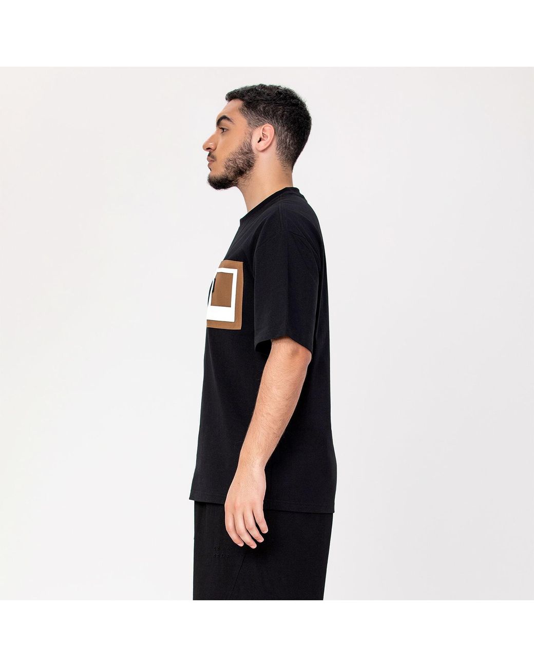 Smart and Joy Black Pocket Window T-Shirt for men