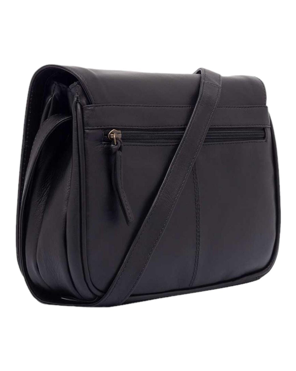 Lloyd Baker Gray Nahan Flap-Over Leather Crossbody Bag